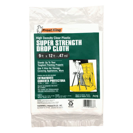 THERMWELL PRODUCTS Drop Cloth 9X12' .47Mil P470